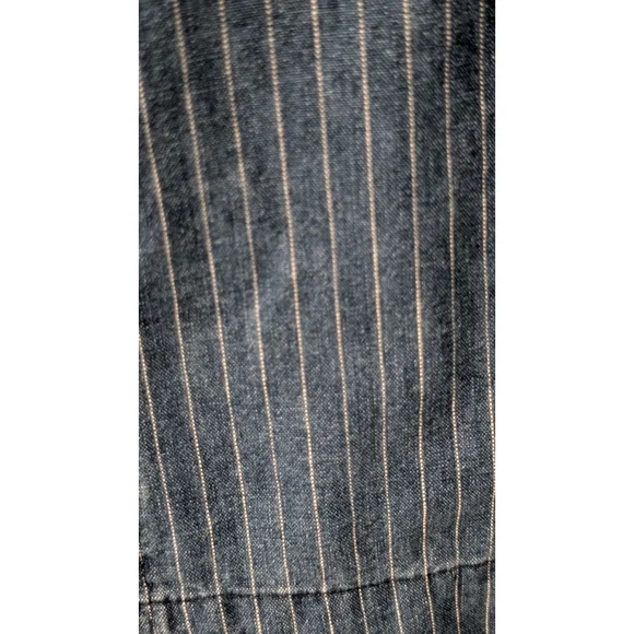 Women's J.CREW Blue & White Striped Denim Mini Dress Size 6 - Picture 5 of 8